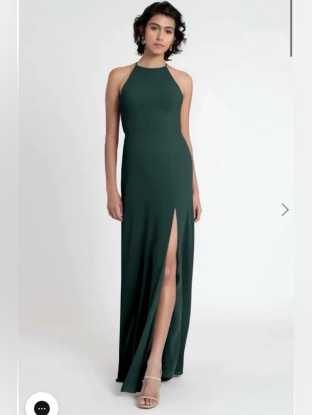 NWT- JENNY YOO HALTER DRESS EMERALD (KAIA)